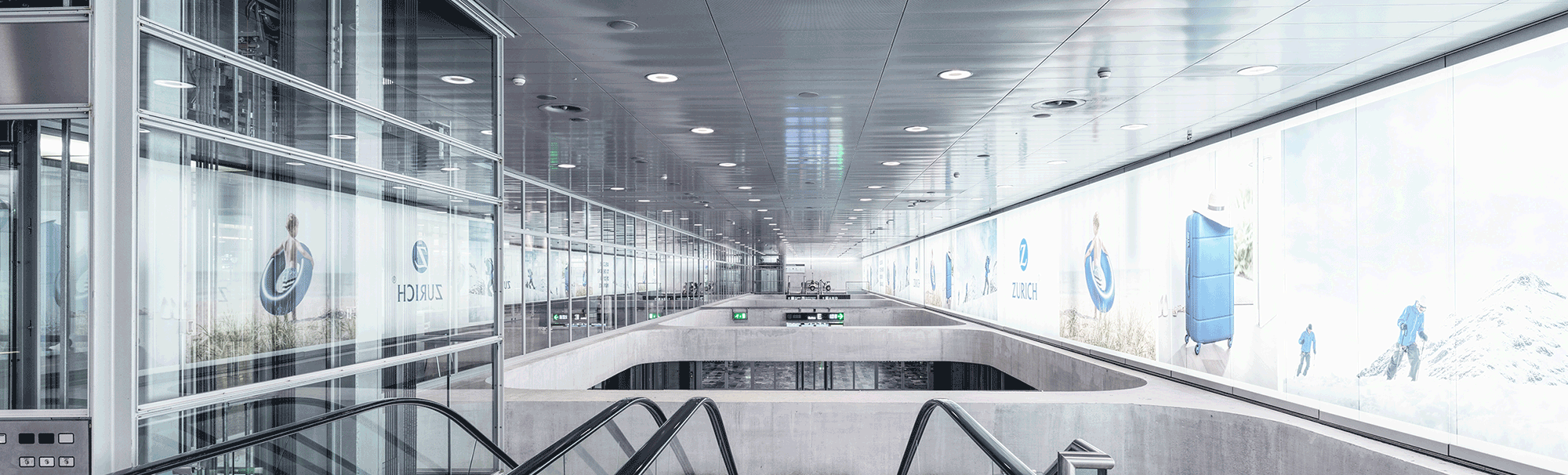 Bild einer Halle am Zürcher Flughafen, als Symbolbild für Total Brand Visibility & Content